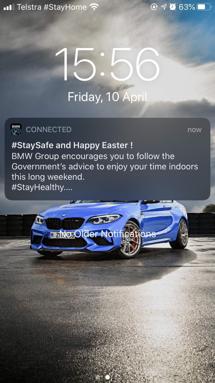 BMW Group Australia adopts connected drive technology to help promote government COVID-19 measures