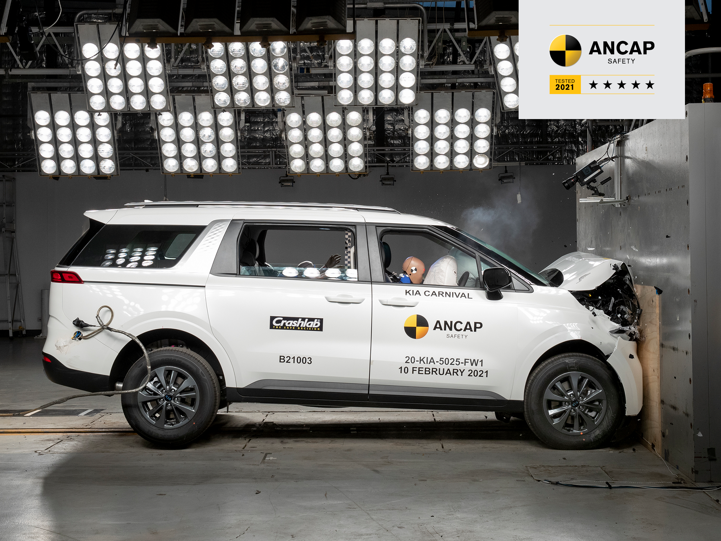 5-star safety outcome for the Kia Carnival